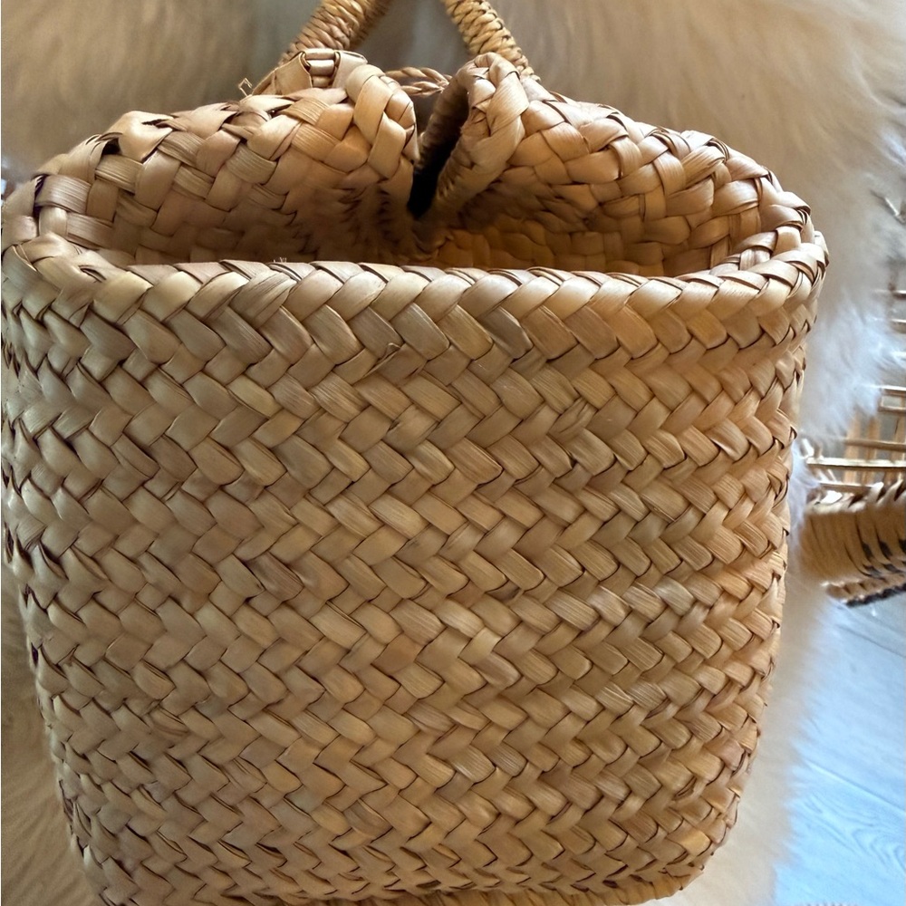 1960s Mid Century Seashell Embellished Woven Tote / Beach Bag Rare Find! - Picture 11 of 16